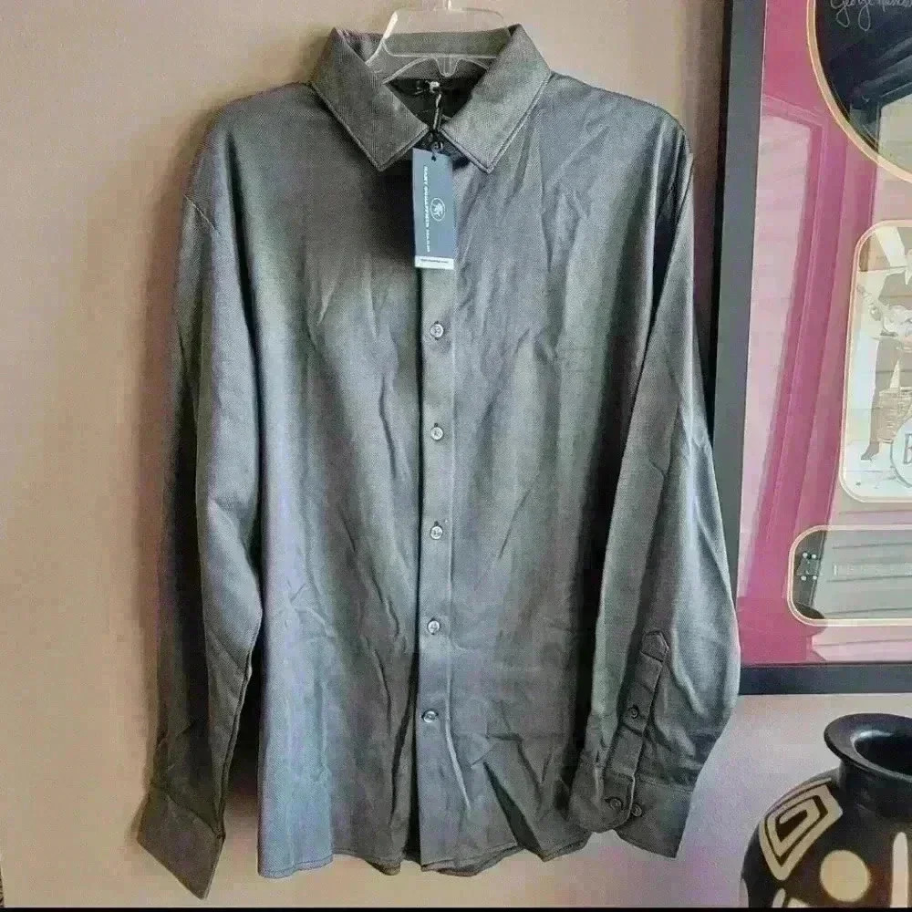 Hart Schaffner Marx Men's Shirt Size L Brand New Charcoal color
